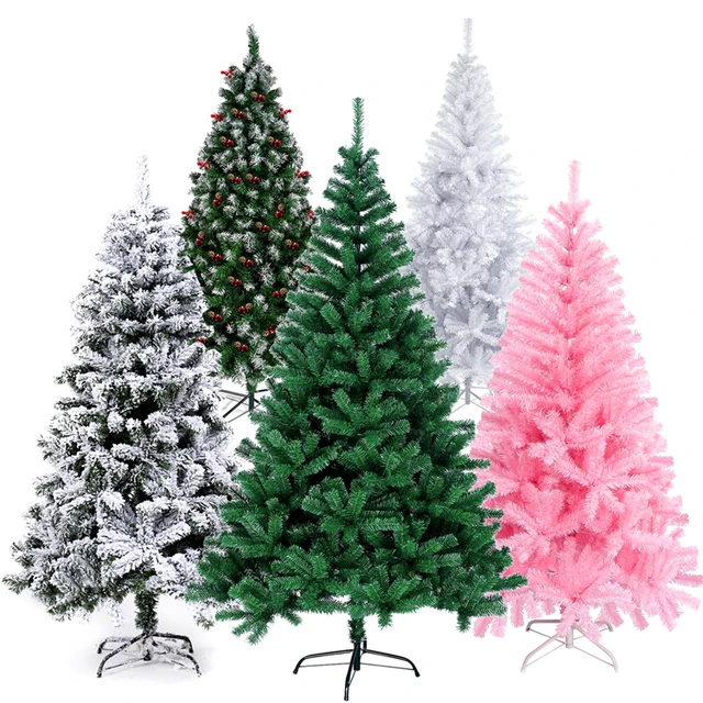 Wholesale Artificial Christmas Tree Giant White Pink Blue Christmas Tree for Indoor Outdoor Decor 1.5m Customized Xmas Tree