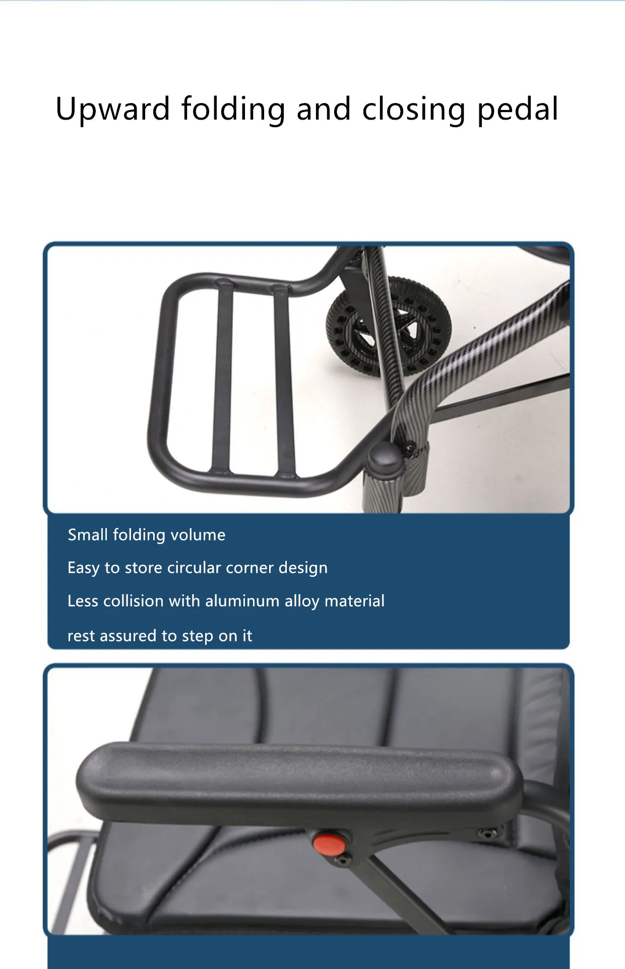 Portable Foldable Wheelchair Easy Carry For Traveling Light Weight