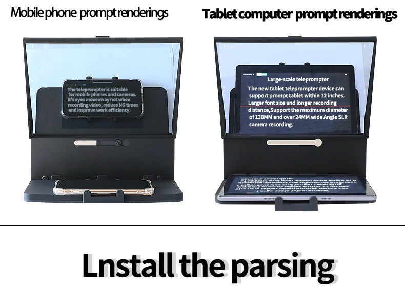 KEYA Q2 Teleprompter With Large HD Screen For Smartphone, DSLR, Camera & Tablet