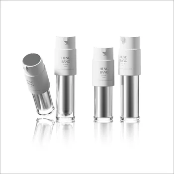 Cosmetic Refillable Airless Bottle Gold Silver 20ml 30ml Aluminum Airless Pump Lotion Bottle