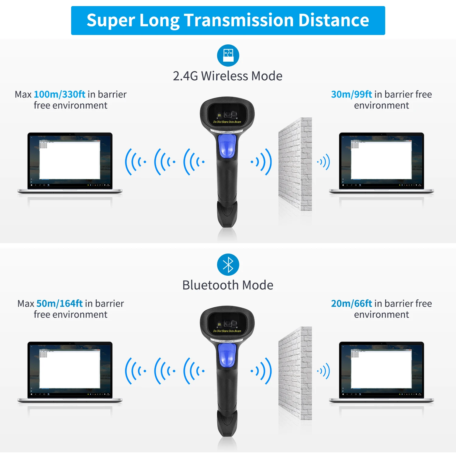 NETUM L8BL Wireless 2D Barcode Scanner - Efficient & Reliable