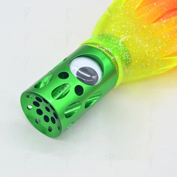 NEW 16inch Trolling Metal Lure Drag Bait Octopus Skirt Sea Bait Aluminum Head Silicone Skirt Big Game Squid Jig – Soft Lure – view 5