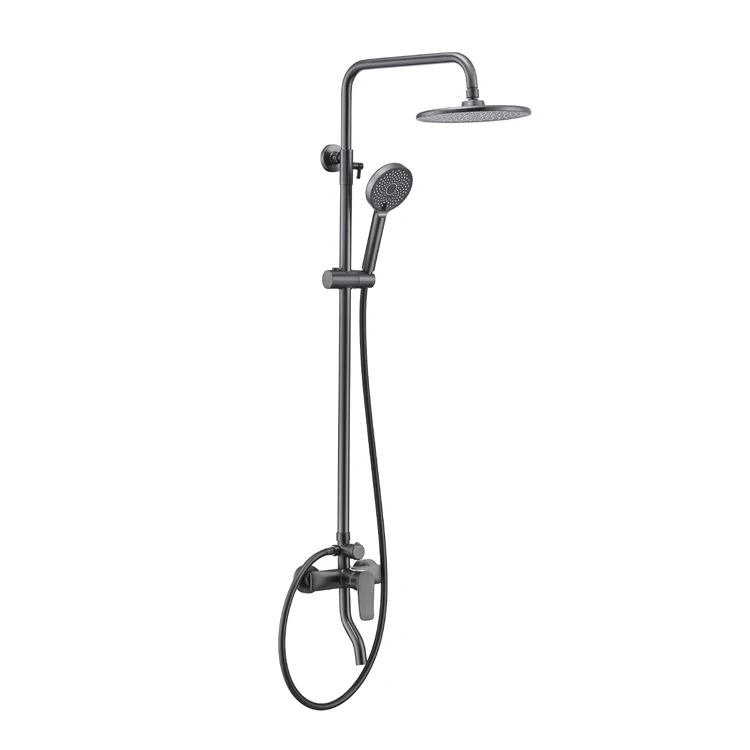 Modern Wholesale Bathroom Shower Set With Black Bath Brass Export