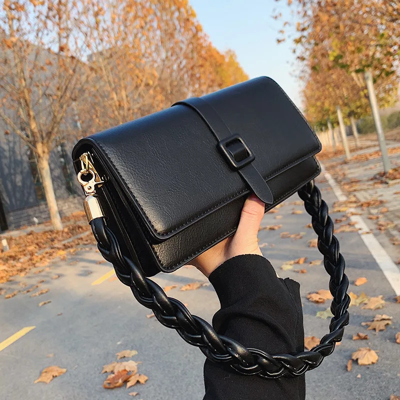 High Quality Letter PU Leather Women Small Handbags Famous Brand