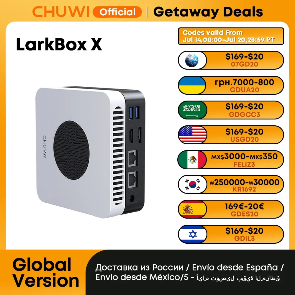 CHUWI LarkBox X Mini PC – Intel N100 Gaming Desktop with 12GB RAM