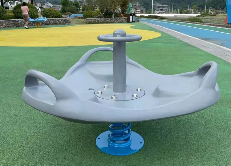New design kids seesaw seat kindergarten carousel indoor and outdoor playground equipment