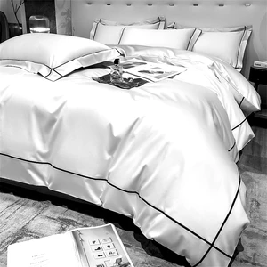 100% Bamboo Fiber Duvet Cover 4 Pcs Anti-pilling Bedsheets Bamboo Bedding Set 100% Organic Biodegradable Bamboo Sheets