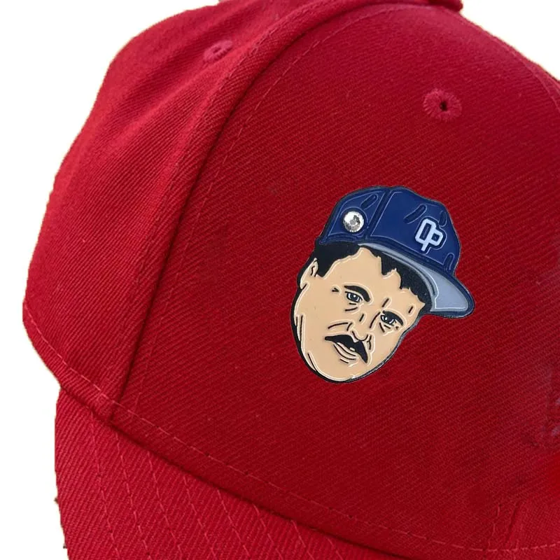 Custom Wholesale Hot Sale Blue Chapo Hat Pins Soft Enamel Frame Pins