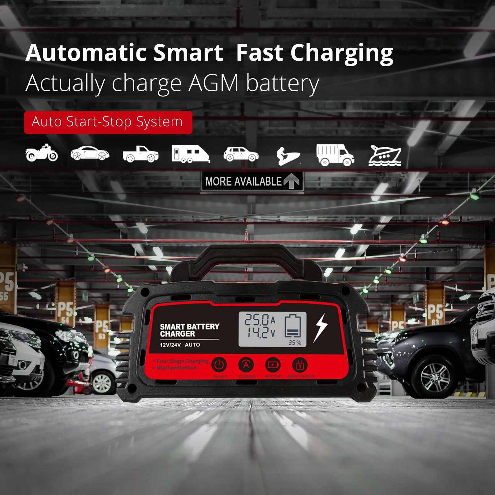 Автомобильное зарядное устройство 12 В 24