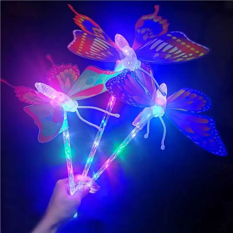 新品 FANTASTICS LIGHT STICK BUTTERFLY LED Butterfly Sticks - Shining Wand for Kids' Festivals