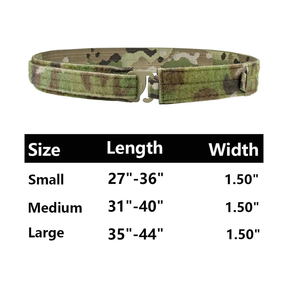 Training Durable Tactical Inner Belt Hook Loop Lining Inner Duty Belt for Men Waist Gear