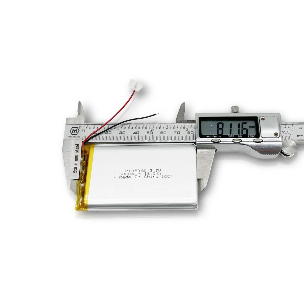 DTP105085 3.7V 5000mah Lithium Polymer Battery - 300~500 Cycles