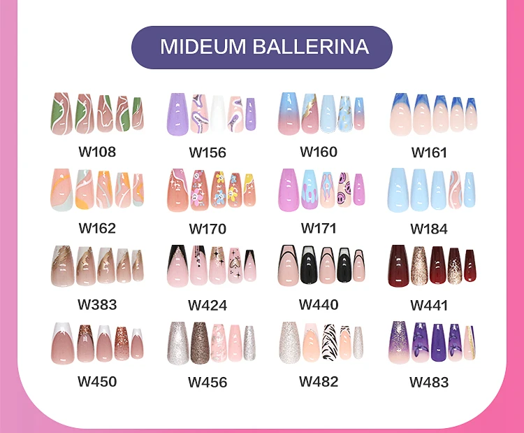 New Design Wholesale High Quality Press On Nails False Acrylic Art