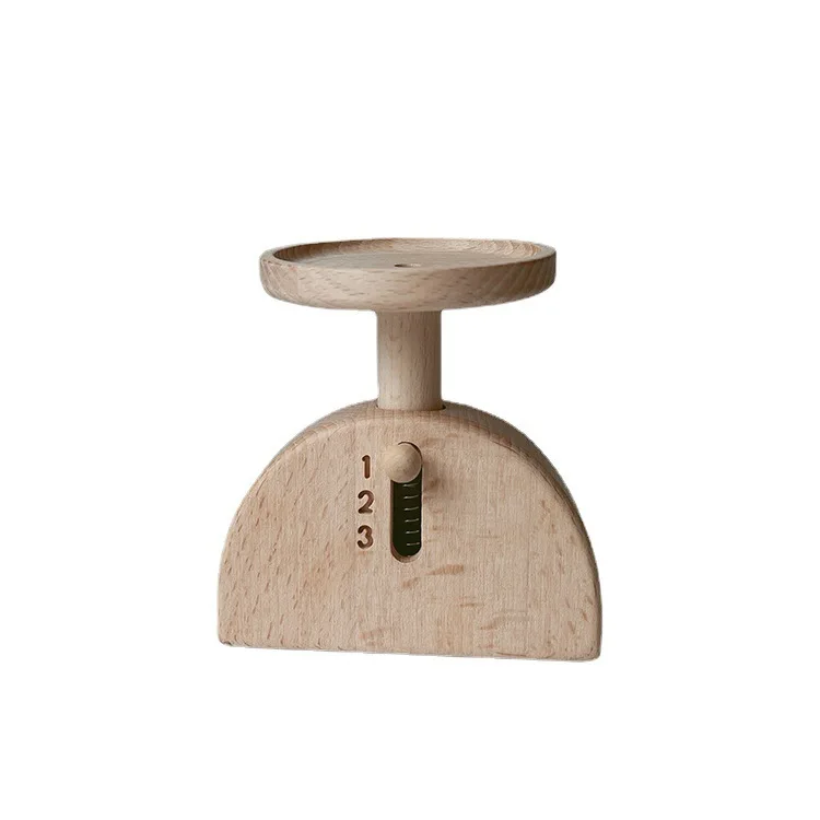 Деревянные весы Монтессори обучающие игрушки для детей детские из натурального Букового