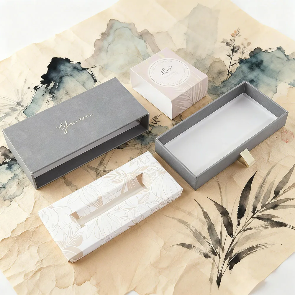 Coffret Cadeau à Tiroir Coulissant - Design Interactif et Rigide, en Matériau Recyclable et Personnalisable à Votre Logo