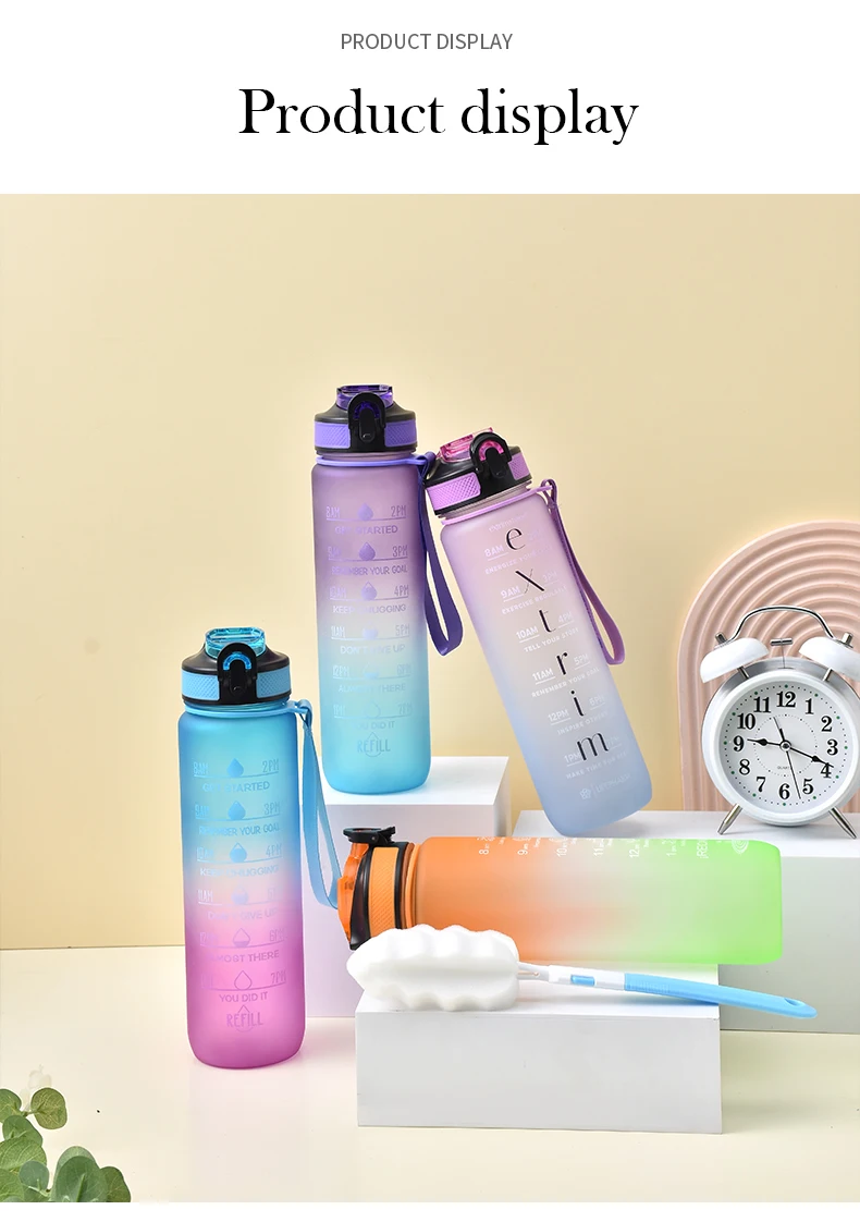 TRITAN BPA-Free Sports Water Kettle Large Capacity Portable Direct Drinking Student Container Custom Logo Print High Color Value