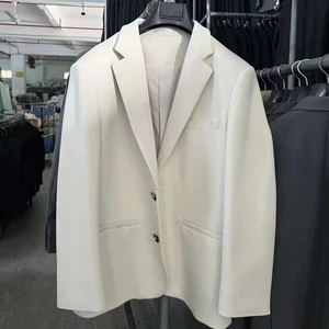 2026 Trendy Collection Business Casual Zipper Closure Plus Size Anti-Wrinkle Velour Office Bank Suit Blazer Wedding Jackie Suit