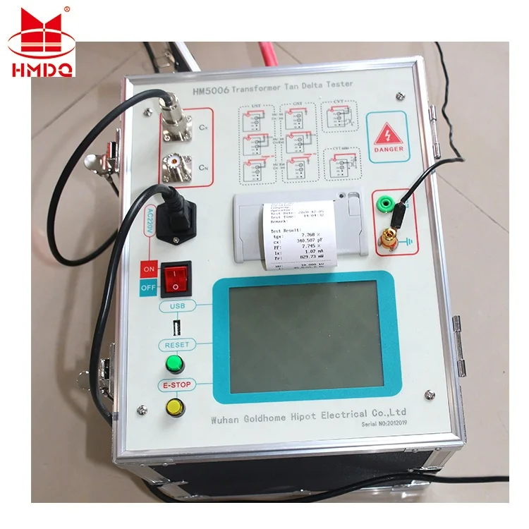 HMDQ Transformer Fully Automatic Anti-interference Dielectric Loss Tester HV Tan Delta Meter test Kit