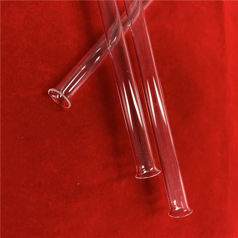 Customize Flared Ends Polishing Transparent Quartz Glass Pipe