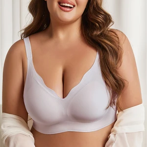 Customized Full Coverage Lady Skin-Friendly Modal Support Scalloped Push up Seamless Bra Wireless Sport Padded Bralettes
