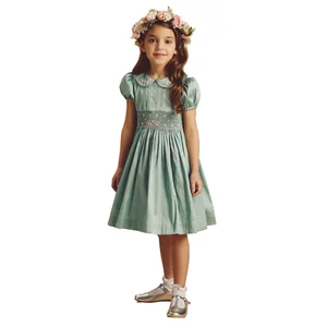 2026 ODM Customized 100% Cotton Casual Dress for Girls Girls' Summer Clothing Age Group Children