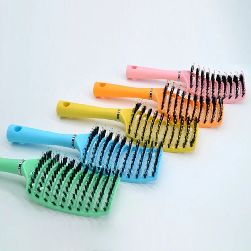 Vented Paddle Hairbrush Hollow Curved Hair Brush Amazon Hot Sales