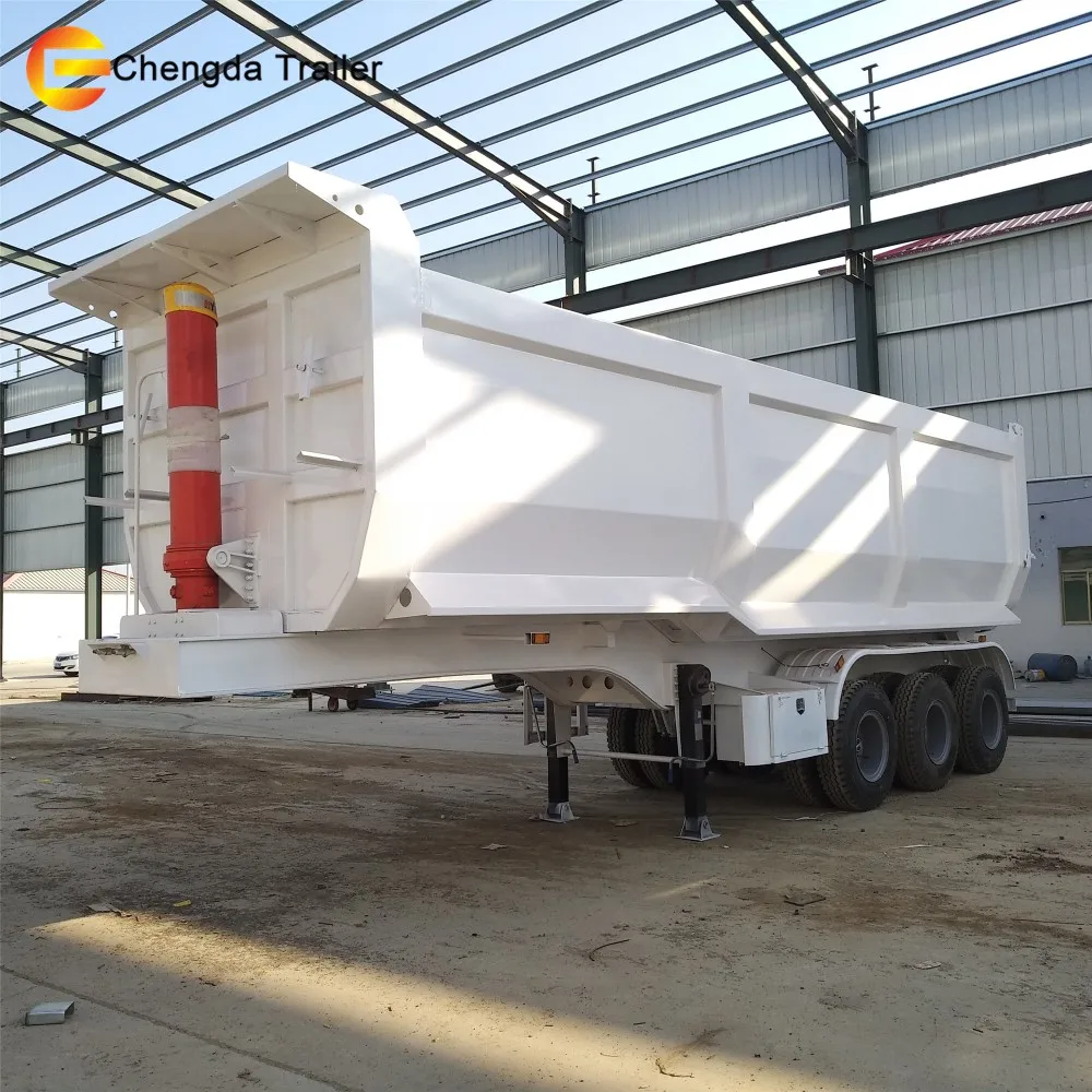 3 Axles 4 Axles 2 Axle Dump Trailers 32 Cbm 40 Ton Hydraulic Tipper Trailer