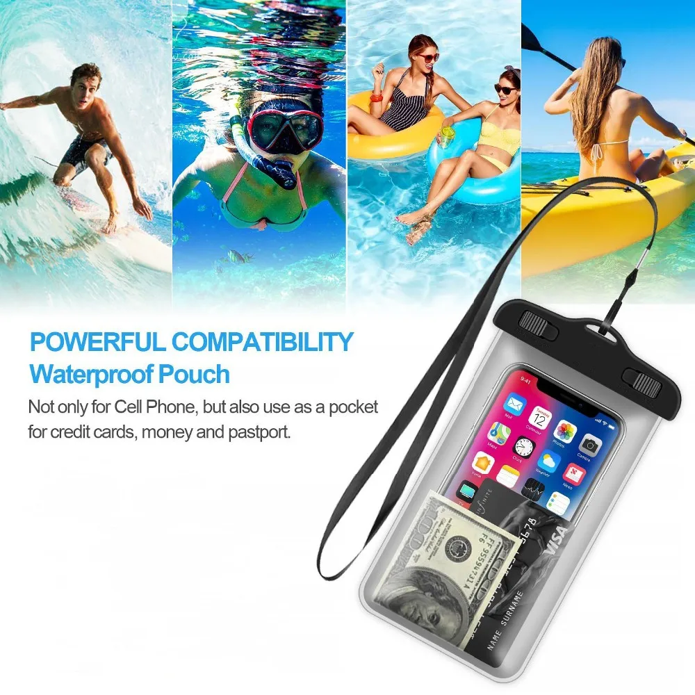 Borsa impermeabile universale per esterni, custodia per telefono Xiaomi, Huawei, Samsung con cordino_voghion.com