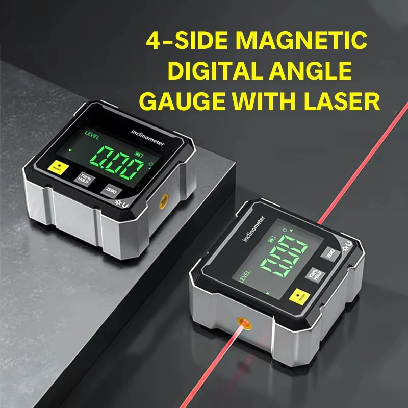 Pocket Digital Level Protractor Automotive Tool Professional Digital Display Angle Gauge 360 Degree Magnetic