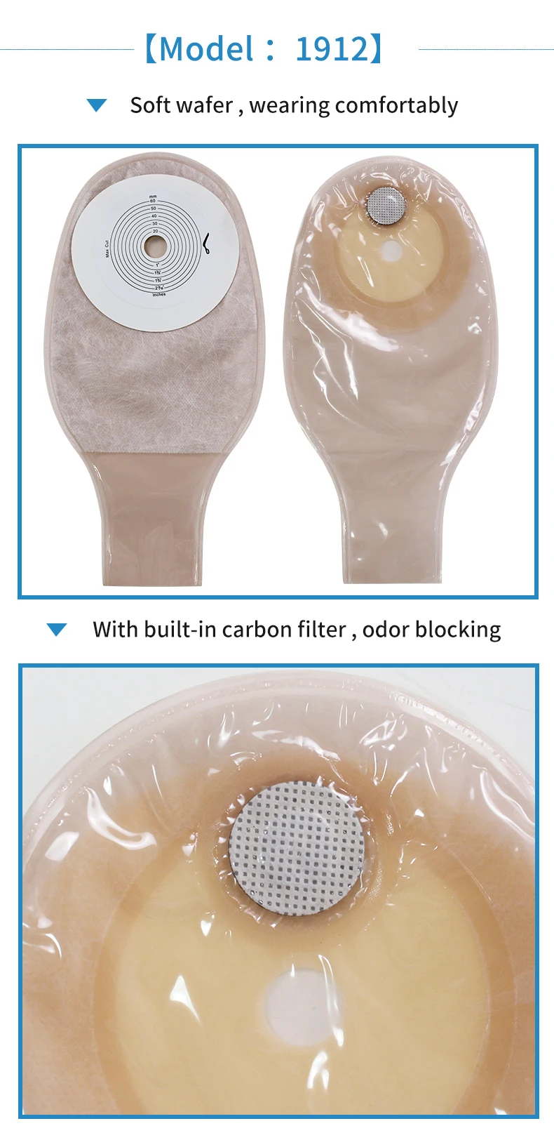 Steadlive Maximum Cutting Hole 60mm Portable Drainable Stoma Colostomy