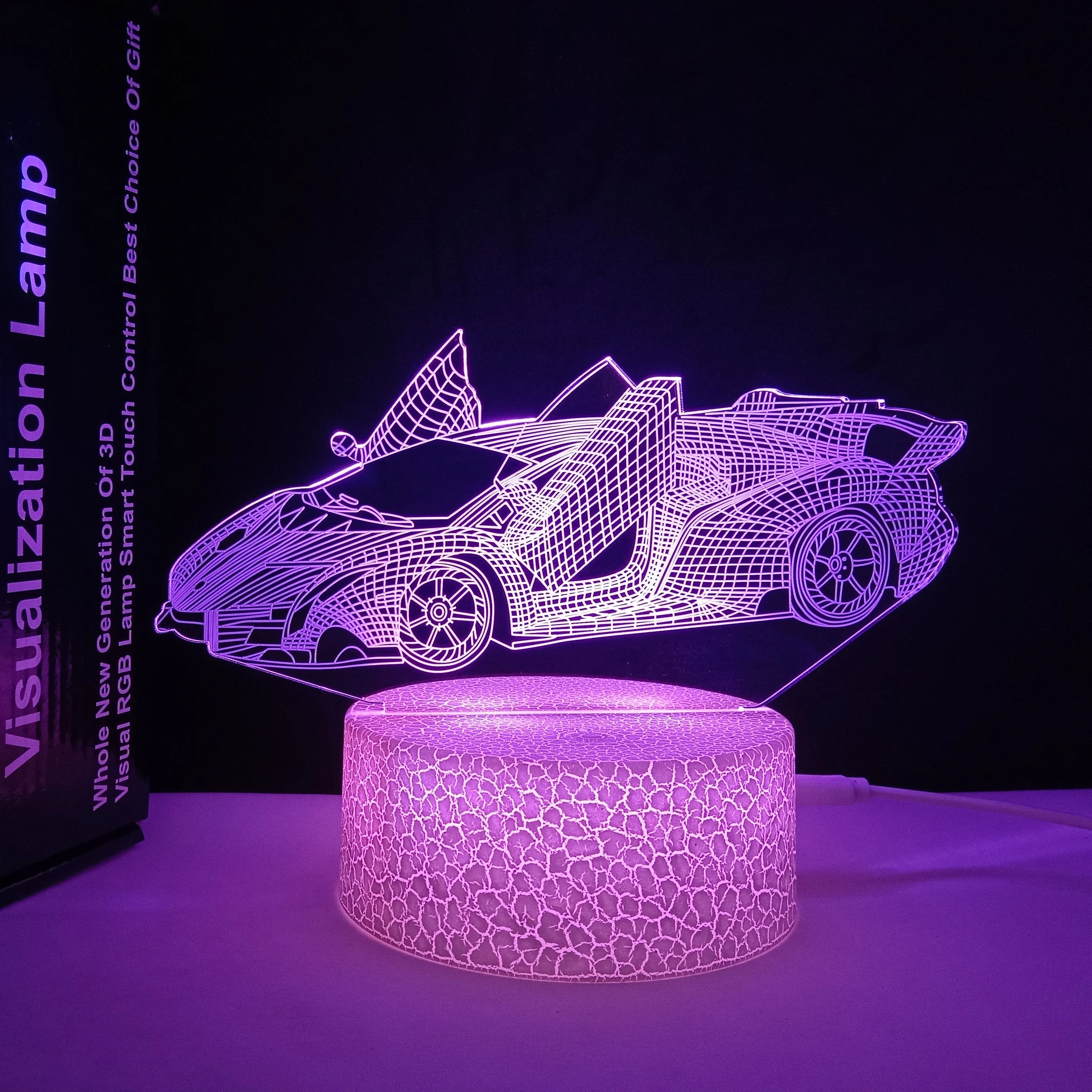 ライトニング・マックイーン 3D LEDランプ カラフルなデコレーション用