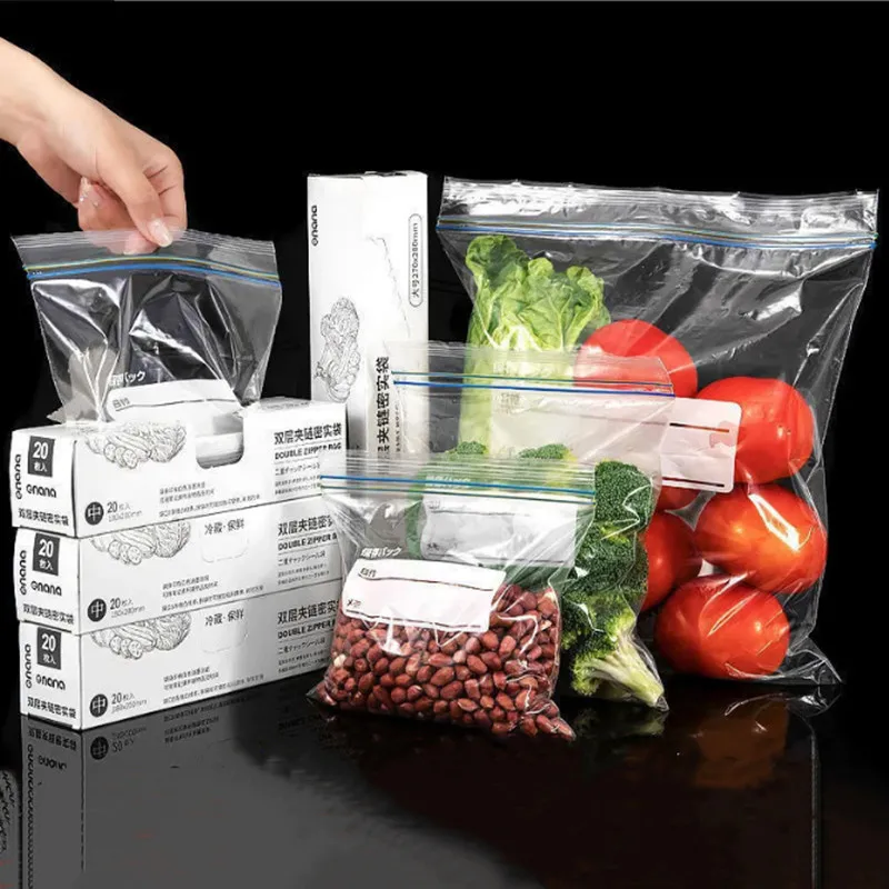 Storage Bags, Zipper Bags for Food, Freezer Bags