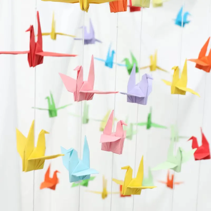 EASTTERN Handmade Origami Paper Crane Garlands for Bridal Shower Wedding Valentine's Day & Christmas Party Decorations