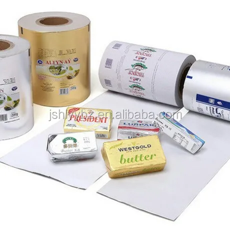 8011 Composited Foil Greaseproof Butter Wrapping Paper Roll Aluminum Paper Packaging