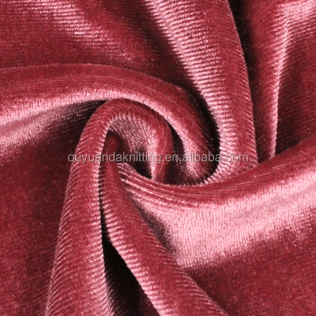 Rouge 4-way stretch spandex/lycra Velvet Velours Tissu