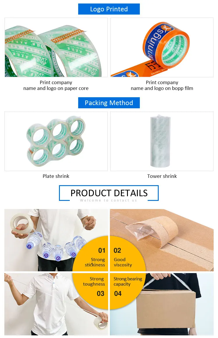 Yalan Manufacture Bopp Carton Waterproof Seal Tape Transparent Adhesive Packing Tape details