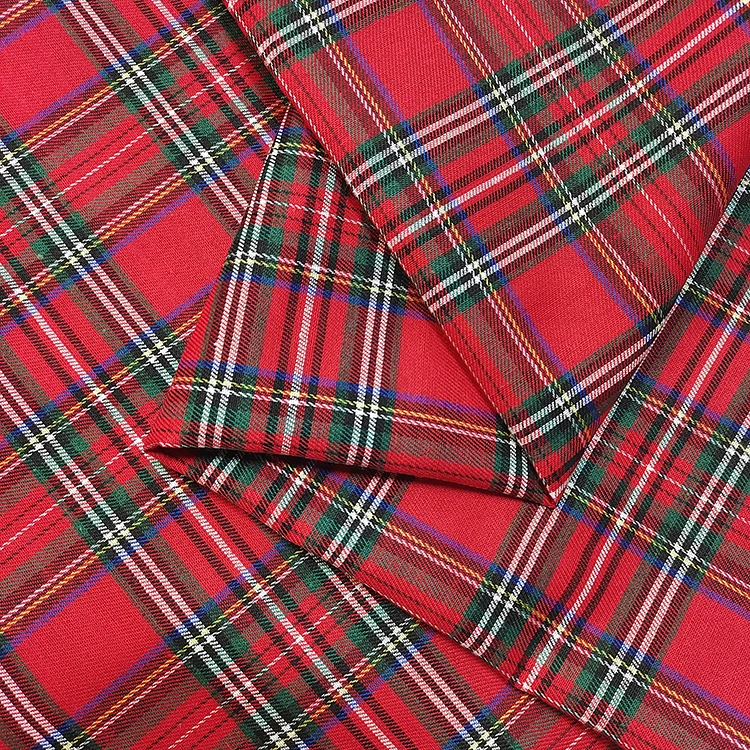 Популярная клетчатая юбка TR, модная пряжа, окрашенная полиэфирная хлопковая Смешанная клетчатая ткань для студенческой формы