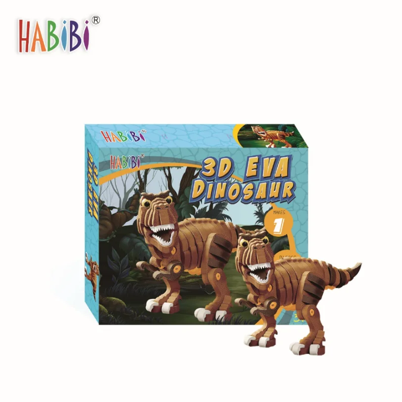 Children Educational Diy Toys Foam Animal Puzzle 3d Eva Dinosaur - Buy ...