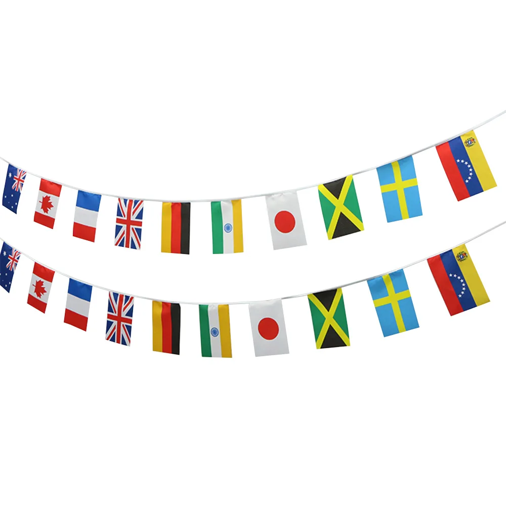 String With Flags Bunting Countries String Flag Custom Pennant Flag Banner Customized ...