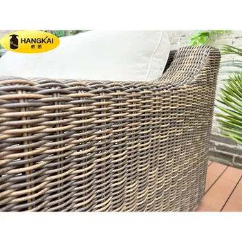 high-end rattan webbing furniture luxury rattan patio outdoor sofa set