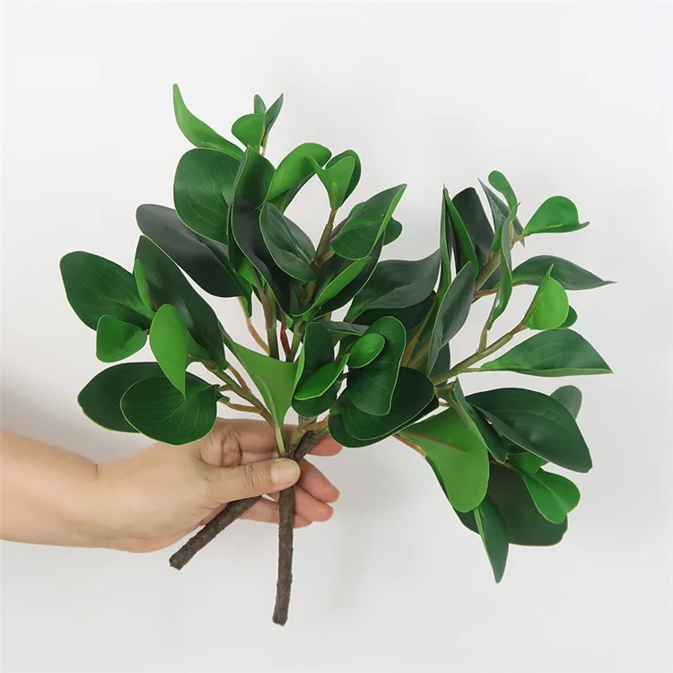 E381 Real Touch Latex Artificial Greenery Bean Leaves Artificial Plant