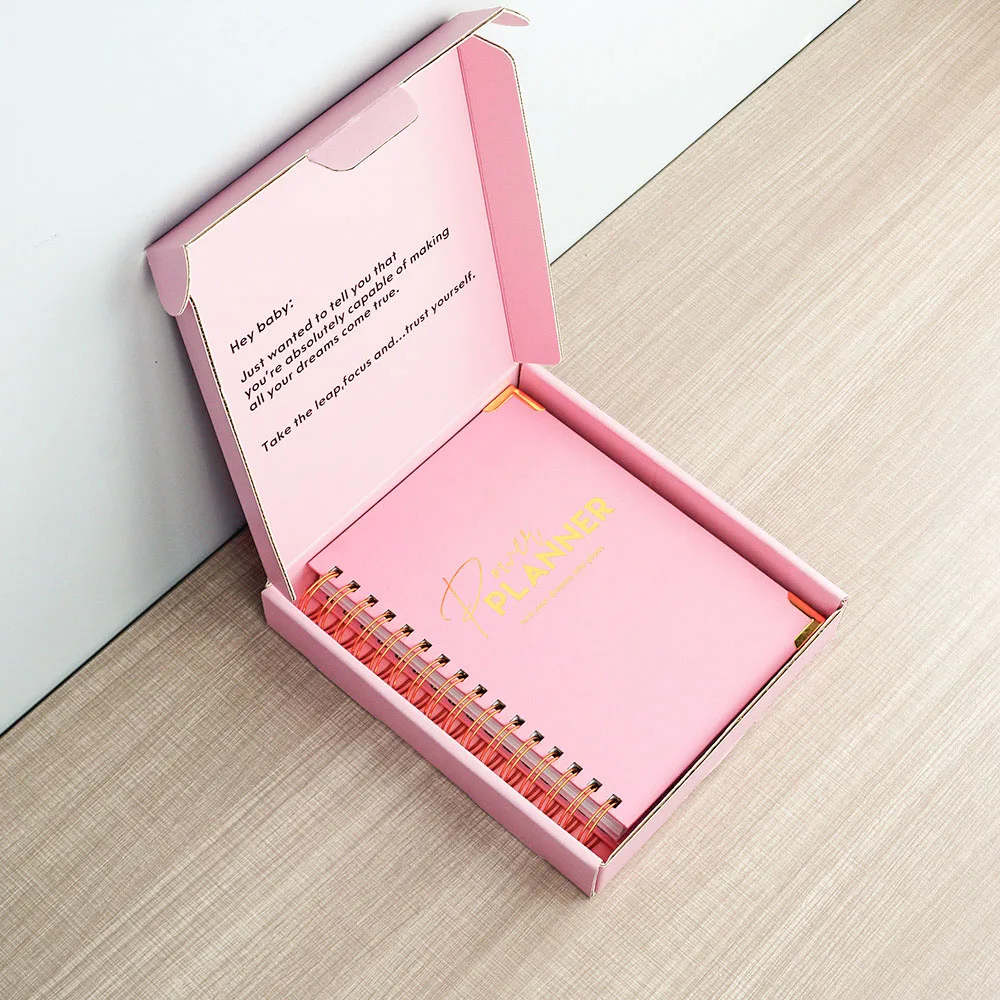 Factory Printing OEM New Design Good Quality Hardcover Spiral Wire Ring Planner Books A4 A5 Custom Journal