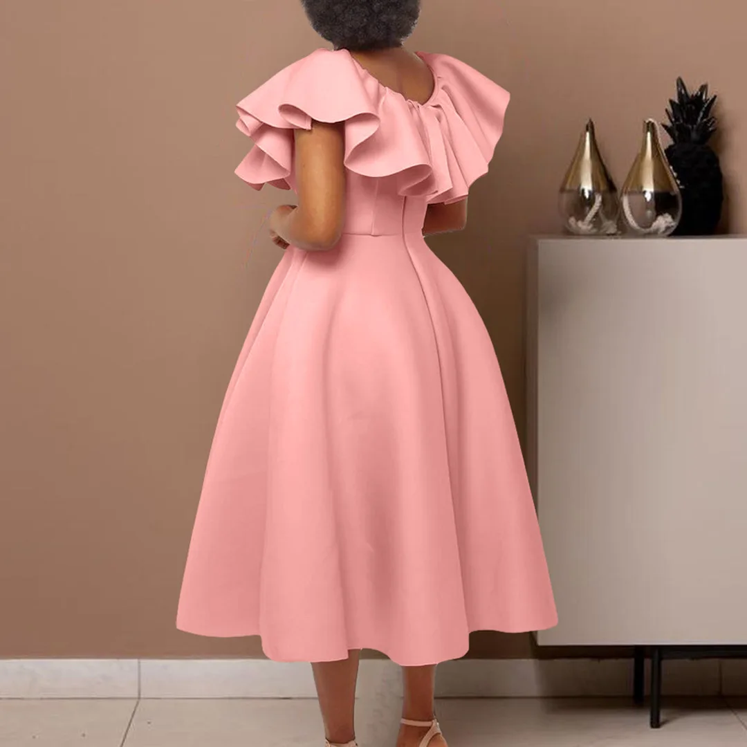 green emerald velvet dress Morgan Plus Size Hot Pink Formal Midi Dress– Hello Curve main image 0