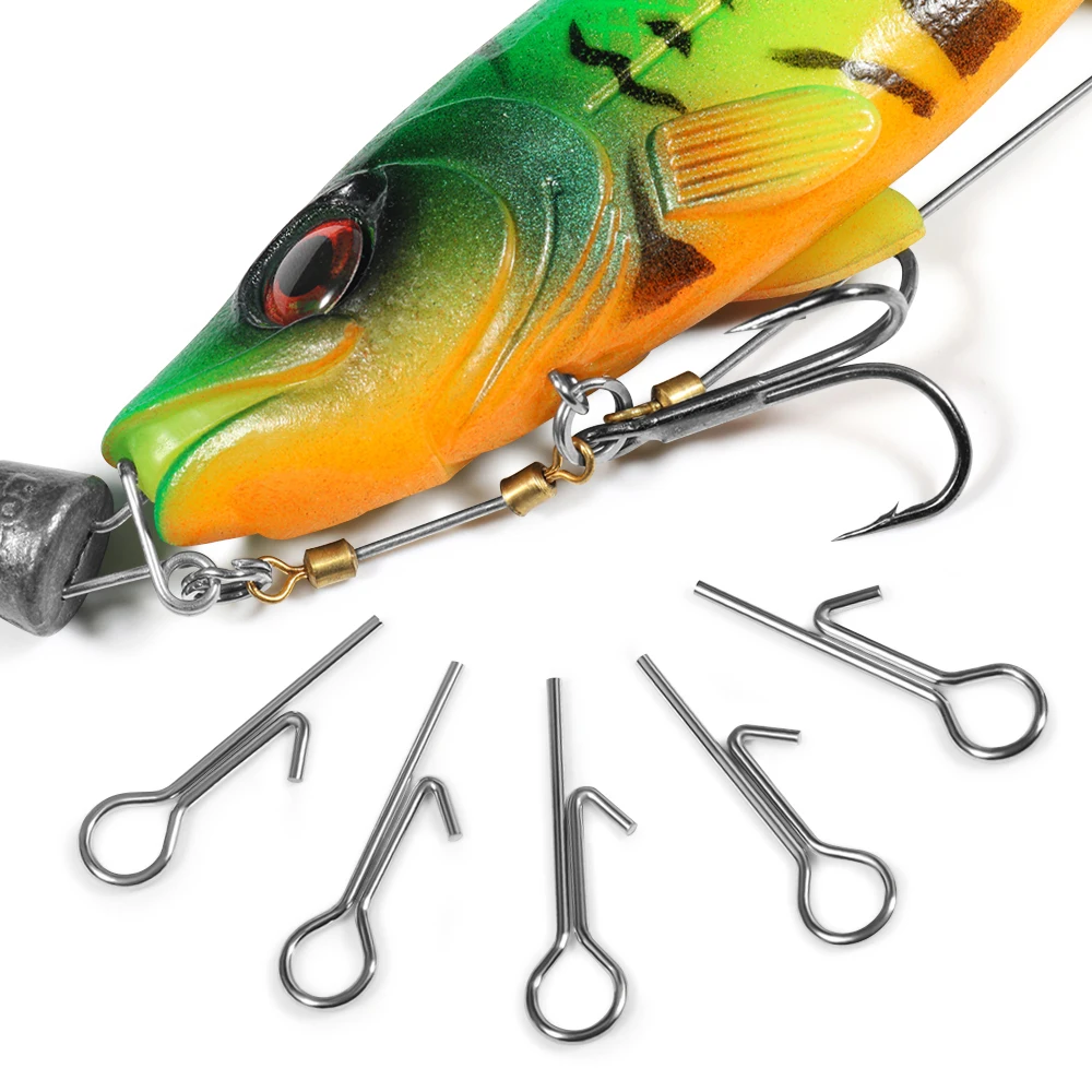 connected fish bait hooks Spinpoler Fishing Bait Stinger Pin Spike Hook Connecting Pin Swimbait  Rubber Shad Soft Lure Fishing Accessories Tool Bass Trout