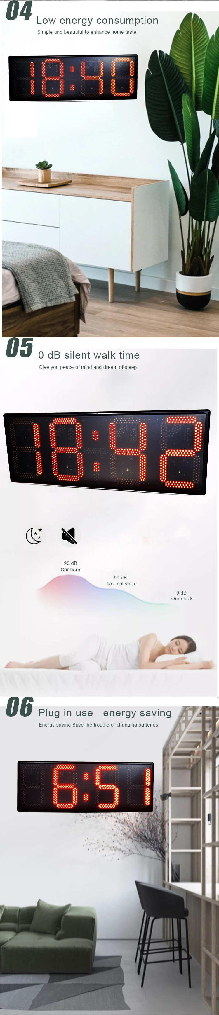 Conference Clock Goakgaan Brand Large LED Wall Clock Important Conference and ...