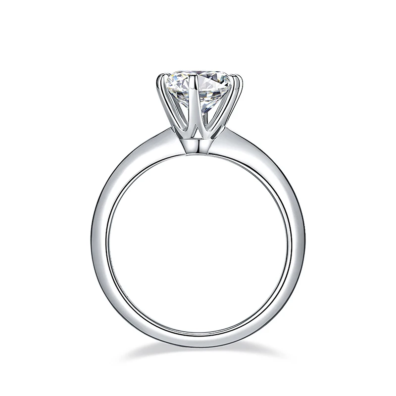 Wholesale Classical 6 Prongs Custom Real 0.54ct Round Def Moissanite