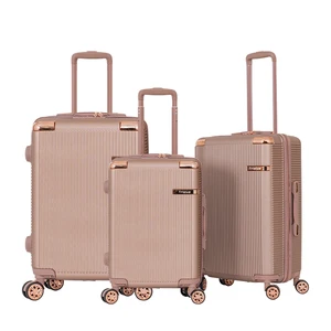 ROSE GOLD COLOR ABS TRAVEL SUITCASE WITH CORNER PROTECT HOT SALE MODEL WITH AMAZING PRICE