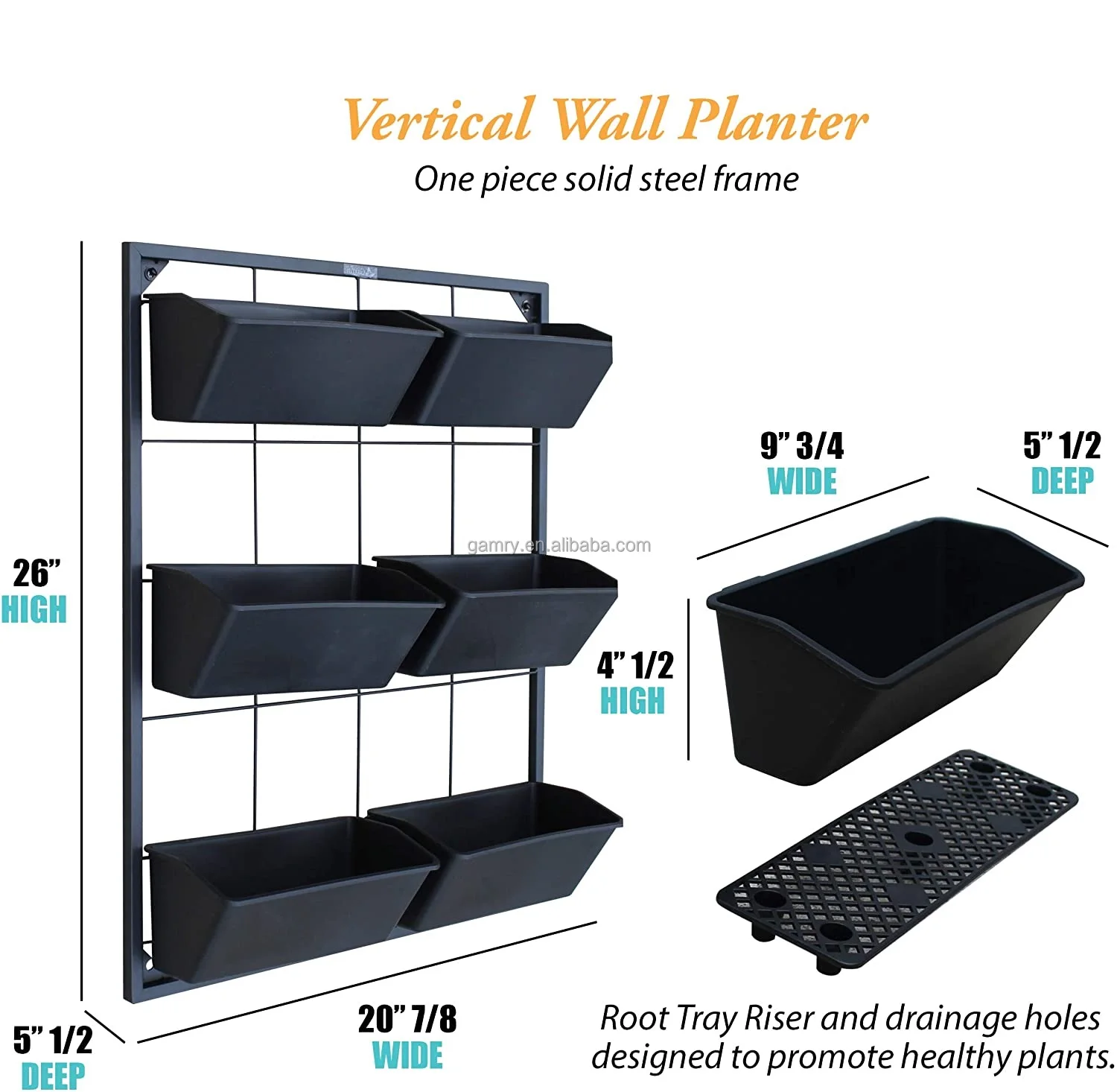 Gamry Vertical Garden Wall Raised Bed Planter Box Wall Mounted Hanging