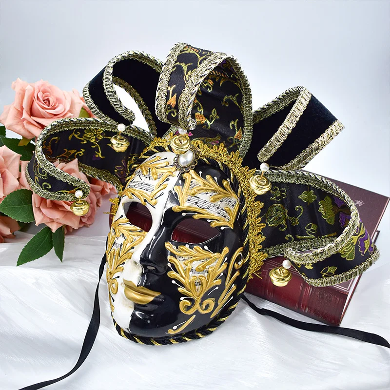 High-end Venetian Masque Mask Embossed Retro Party Props Masquerade Theatre Mask