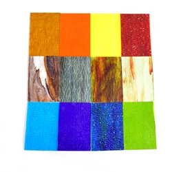 OS1 12 листов 4x6 дюймов в упаковке витражные листы Тиффани аксессуар разноцветные с изображением